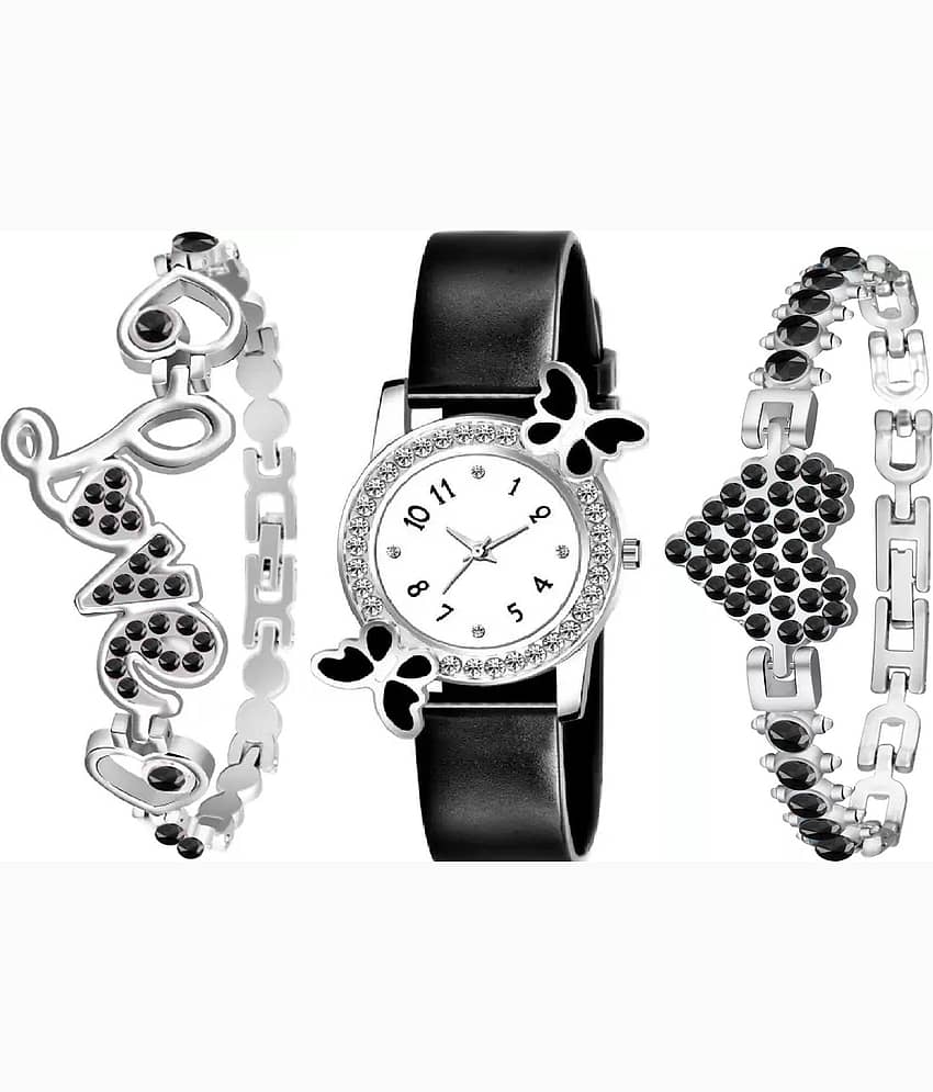 Shivark Black Silicon Analog Womens Watch