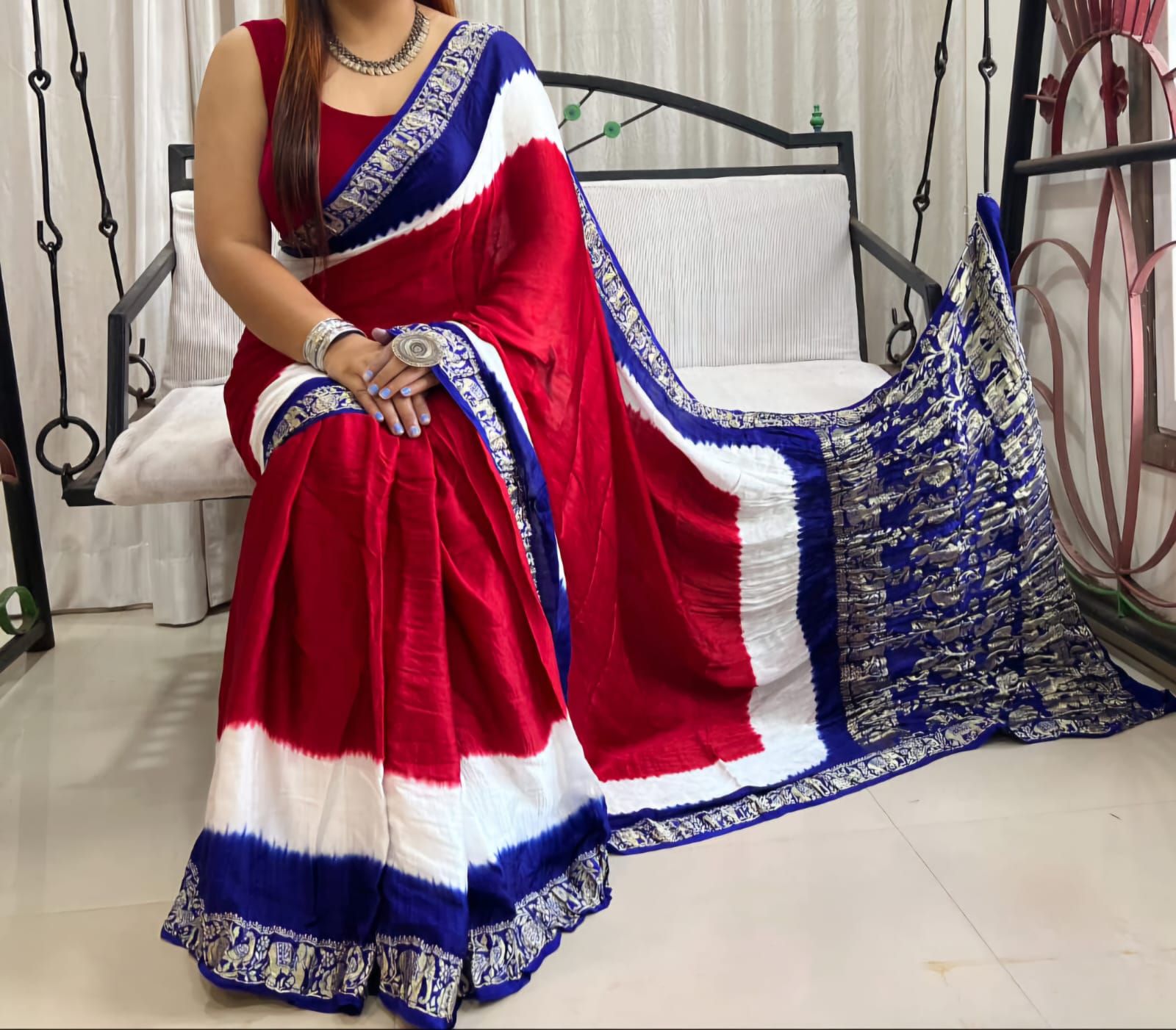 Zari Border Modal Silk Style 1-Zari Border