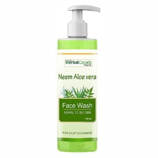 Herbal Canada Neem Aloe Vera Face Wash (190ml) for All Skin Types Cleanses Pores Clarifies