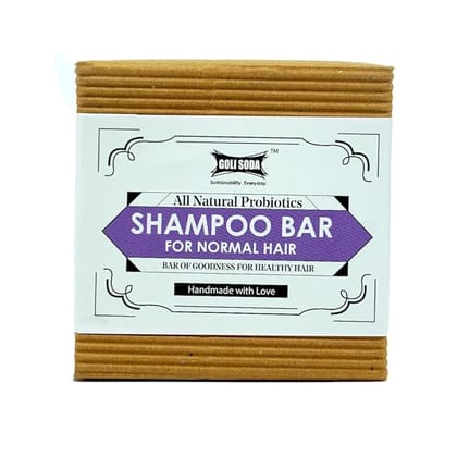 Goli Soda All Natural Probiotics Shampoo Bar for Normal Hair - 90 Gms (Pack Of 1)
