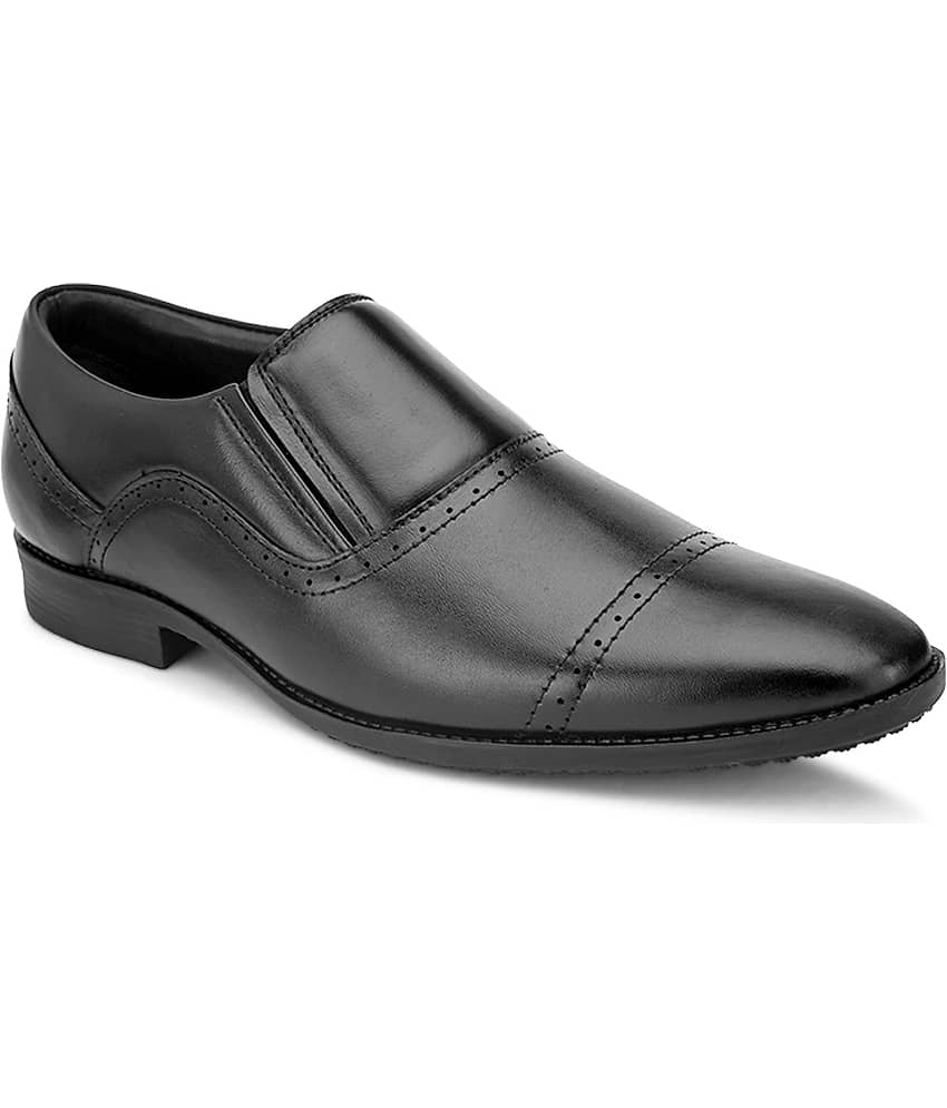 Fashion Victim - Black Men's Slip On Formal Shoes
