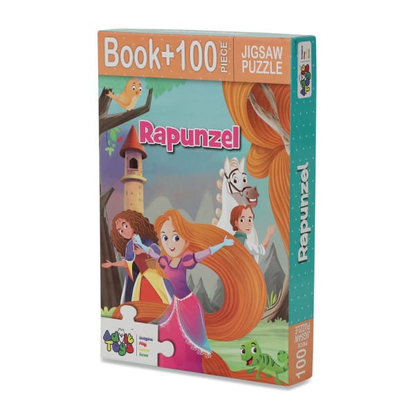 Advit Toys Rapunzel Jigsaw Puzzle - 100 Piece + 32 Page Story Book