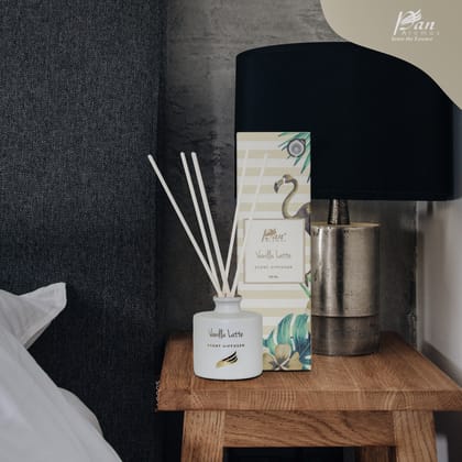 Vanilla Latte Scented Reed Diffuser - Crystal Collection (100ml)-vanilla-latte