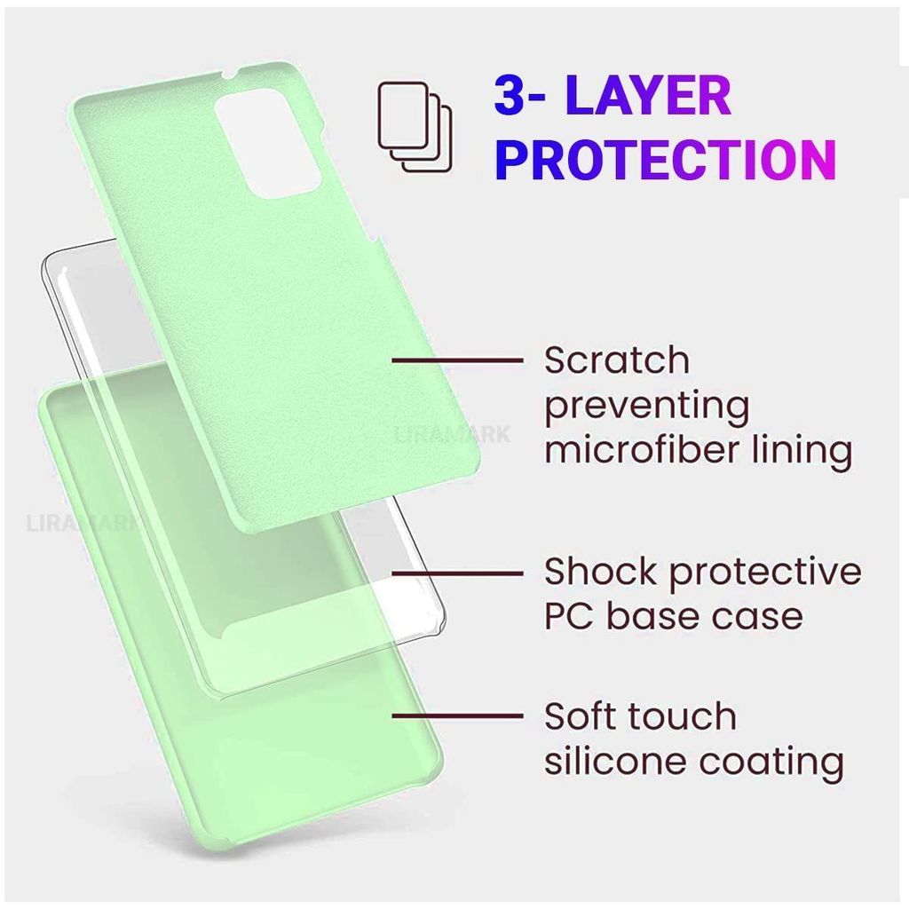 LIRAMARK Liquid Silicone Soft Back Cover Case for Samsung Galaxy S20 Ultra / S20 Ultra 5G