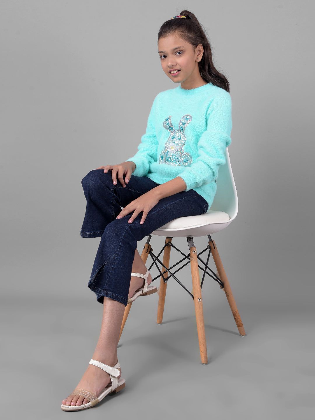 Blue Printed Sweater-9-10Y / Blue