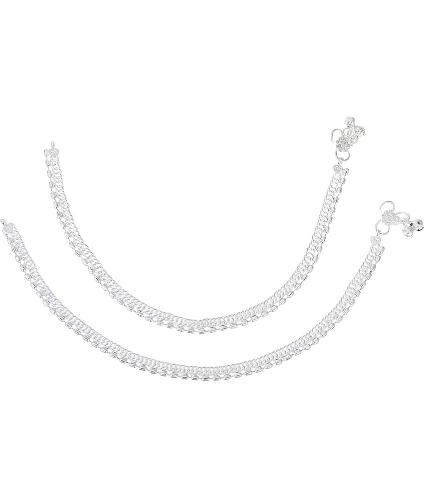 AanyaCentric - Silver Anklets ( Pack of 1 )