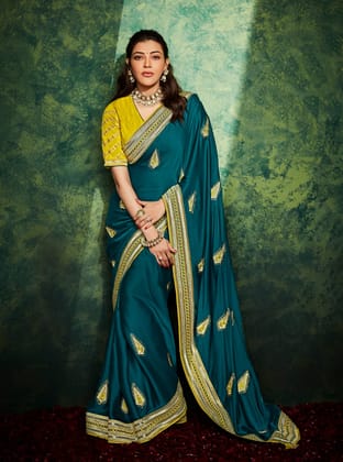 Bottle Green Pure Soft Silk Designer Saree For Women