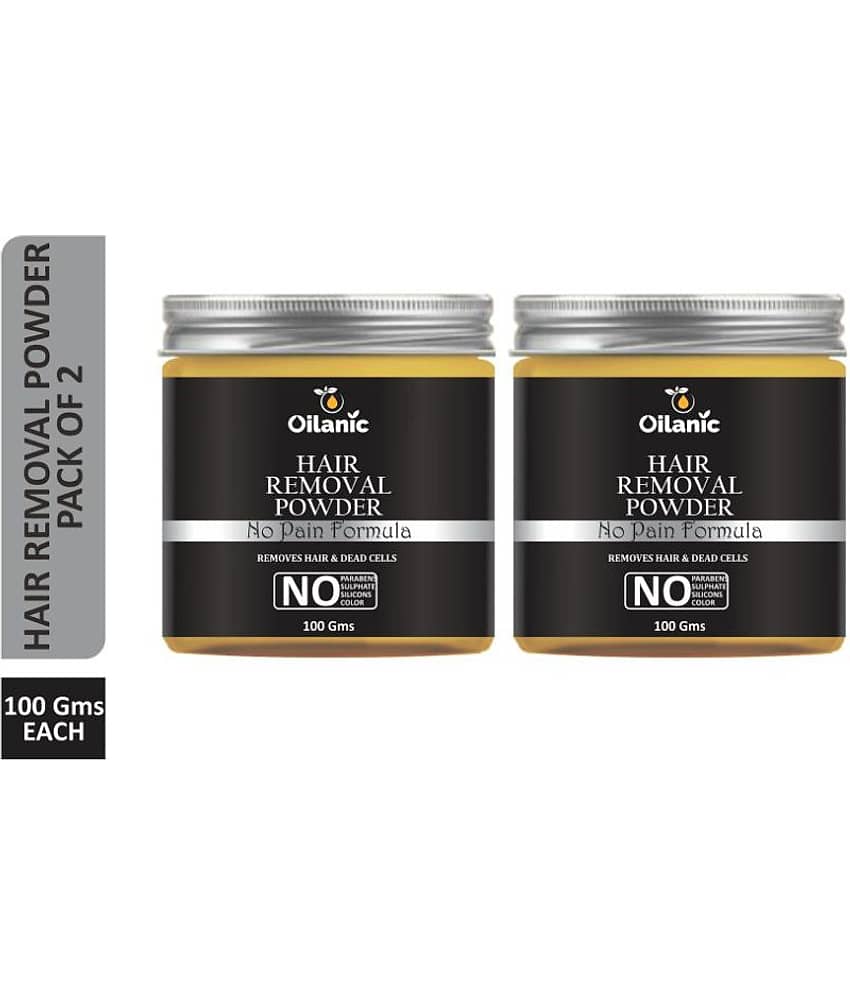 Oilanic  Hair Removal Powder For Removing Hair  Hair Removal Powder From Underarms, Legs & Bikini Line(Three in one) 200 g Pack of 2