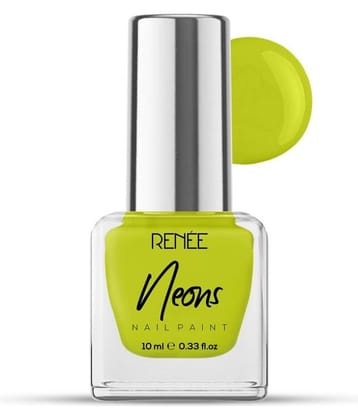 Renee Neons Nail Paint - Yellow Beam, Quick Drying, Glossy Finish, Long Lasting