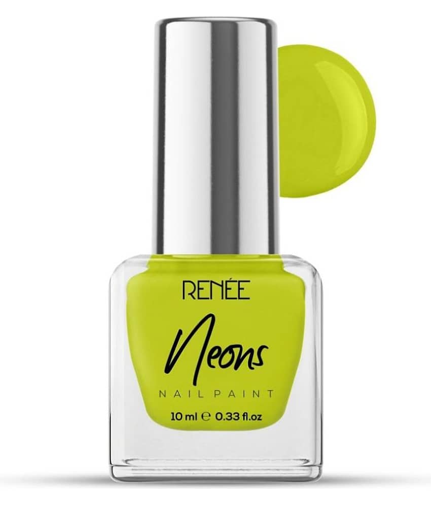 Renee Neons Nail Paint - Yellow Beam, Quick Drying, Glossy Finish, Long Lasting