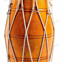 Musical Instrument Dholak Mango Wood Indian Folk Traditional With Cover