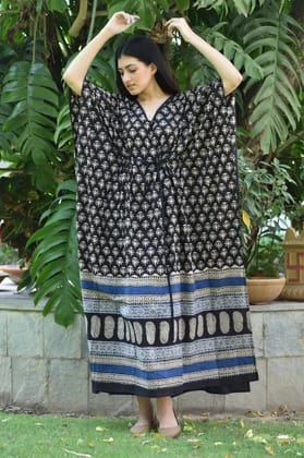 Hand Block printed KAFTAN 100% Pure cotton C