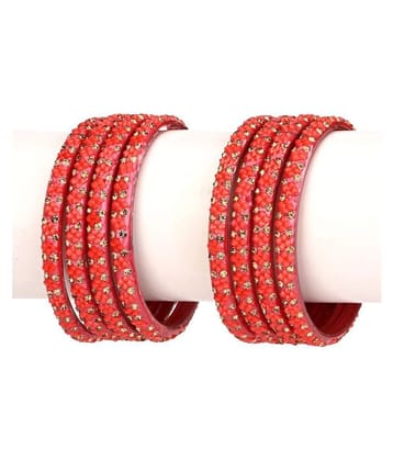 Somil Bridal Wedding Party Collection Festival Glass Kada/ Bangles Set, Pink, 8 Bangles With Box - None