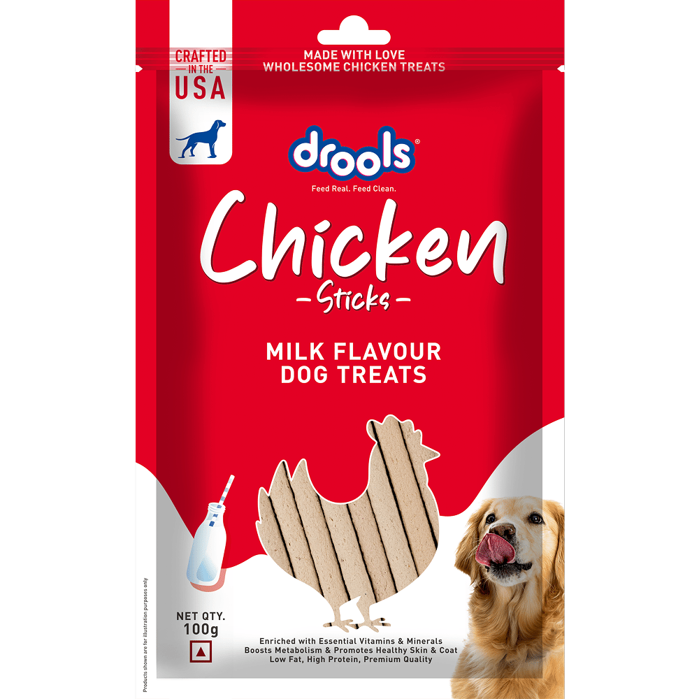Drools Milk Flavour Chicken Sticks Treat for Dogs Drools Milk Flavour Chicken Sticks Treat for Dogs - 100g