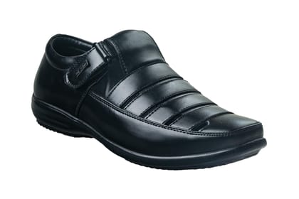 Action Gents Black Sandal-Black / 6