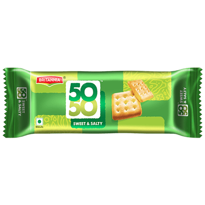 Britannia 50-50 Sweet & Salty Biscuits, 62.8 G Britannia 50-50 Sweet & Salty Biscuits, 62.8 G