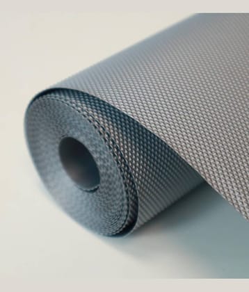 THRIFTKART - Trendy Home Anti-Slip Mat for Kitchen (45 cm x 5 m), Food Grade & Washable, Mat for Fridge, Shelves, Cupboards, EVA Shelf Liner Sheet for Drawers & Wardrobe (Diamond Texture, Grey)
