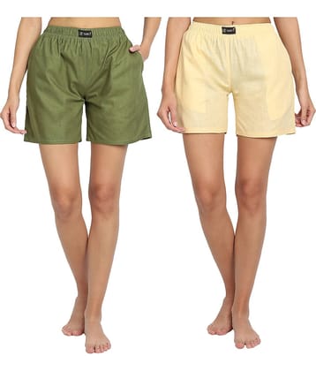 SREY Cotton Bermuda - Green Pack of 2