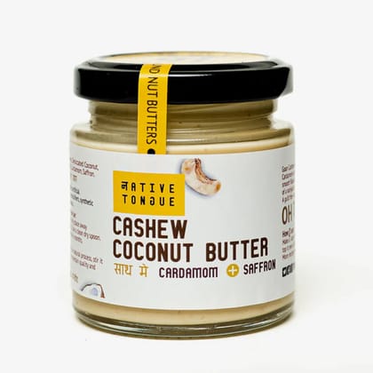 Native Tongue Cashew Coconut Butter with Cardamom and Saffron 200g of Rich and Creamy Spread with Exotic Spices