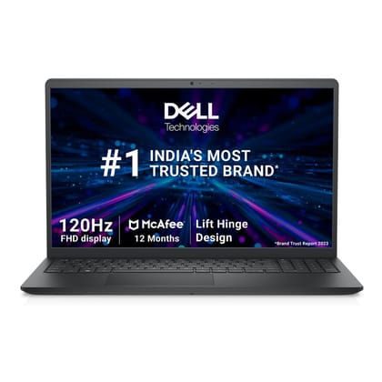 Dell 15, AMD Ryzen 3 7320U Processor (8GB RAM / 512GB SSD/Windows 11 + Office H&S 2024 + M365 / 15.6"(39.62 Cm) FHD Display / 12 Month Mcafee/Carbon Black Color/ 1.63 Kg Thin & Light Laptop