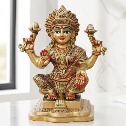 Brass Showpiece Laxmi Ji God Idol Statue (BSMAS1063 L)