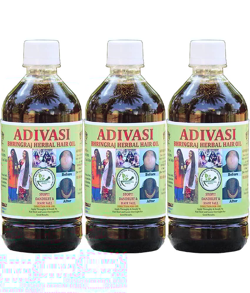 ADIVASI BHRINGRAJ HERBALS - Anti Hair Fall Bhringraj Oil 700 ml ( Pack of 3 )