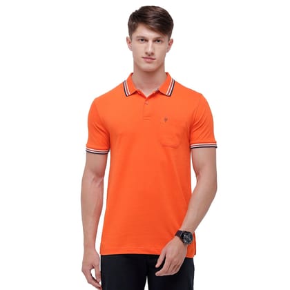 Classic Polo Men's Orange Sporty Polo Half Sleeve Slim Fit T-Shirt | Pristo - -Tangerine Tango Classic Polo Men's Orange Sporty Polo Half Sleeve Slim Fit T-Shirt | Pristo - -Tangerine Tango