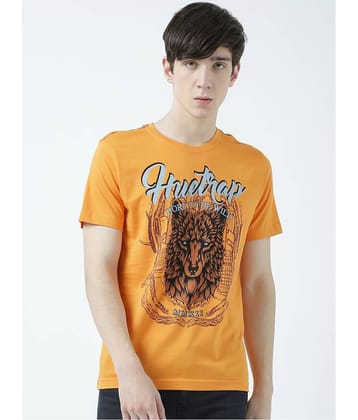 Huetrap Pack of 1 Cotton Regular Fit Men's T-Shirt ( Orange )