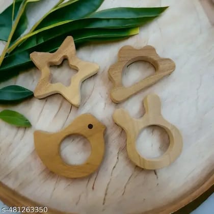 Natural And Chemical-Free Neem Wood Teethers | Bpa Free Wooden Teether For 6 To 12 Months Baby | Antibacterial | 0-12 Months | Wooden