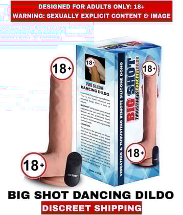 FEMALE ADULT SEX TOYS BIG SHOT GOING UP AND DOWN THRUSTING and DANCING Smooth Silicon DILDO G-Spot VIBRATOR For Women