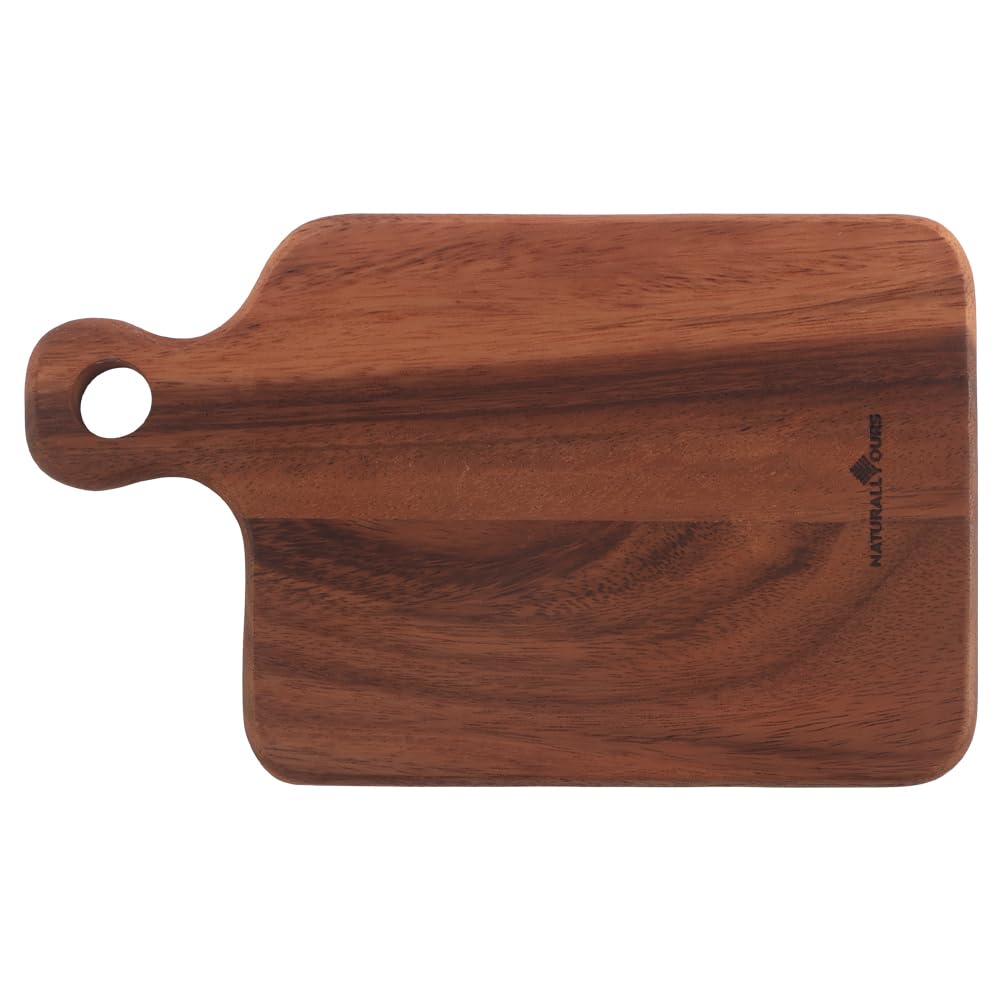 NATURALLYOURS Woodenwares Board Tray - Premium Wood Serving Platter, Rectangular Board for Serving & Chopping | Premium Home Quality (Rectangular - 25 * 15 * 1.5 cm)