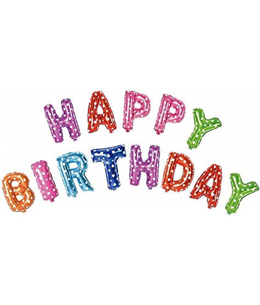 Kiran Enterprises Happy Birthday Foil Letter Balloon For Birthday Decoration