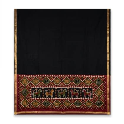 Sambalpuri Black Ikat Heritage Handloom Saree
