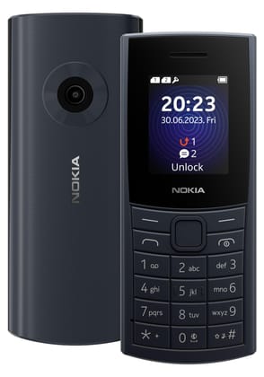 Nokia 110 4G with 4G, Camera, Bluetooth, FM Radio, MP3 Player, MicroSD, Long-Lasting Battery, and pre-Loaded Games | 1 Year Replacement Guarantee | Midnight Blue