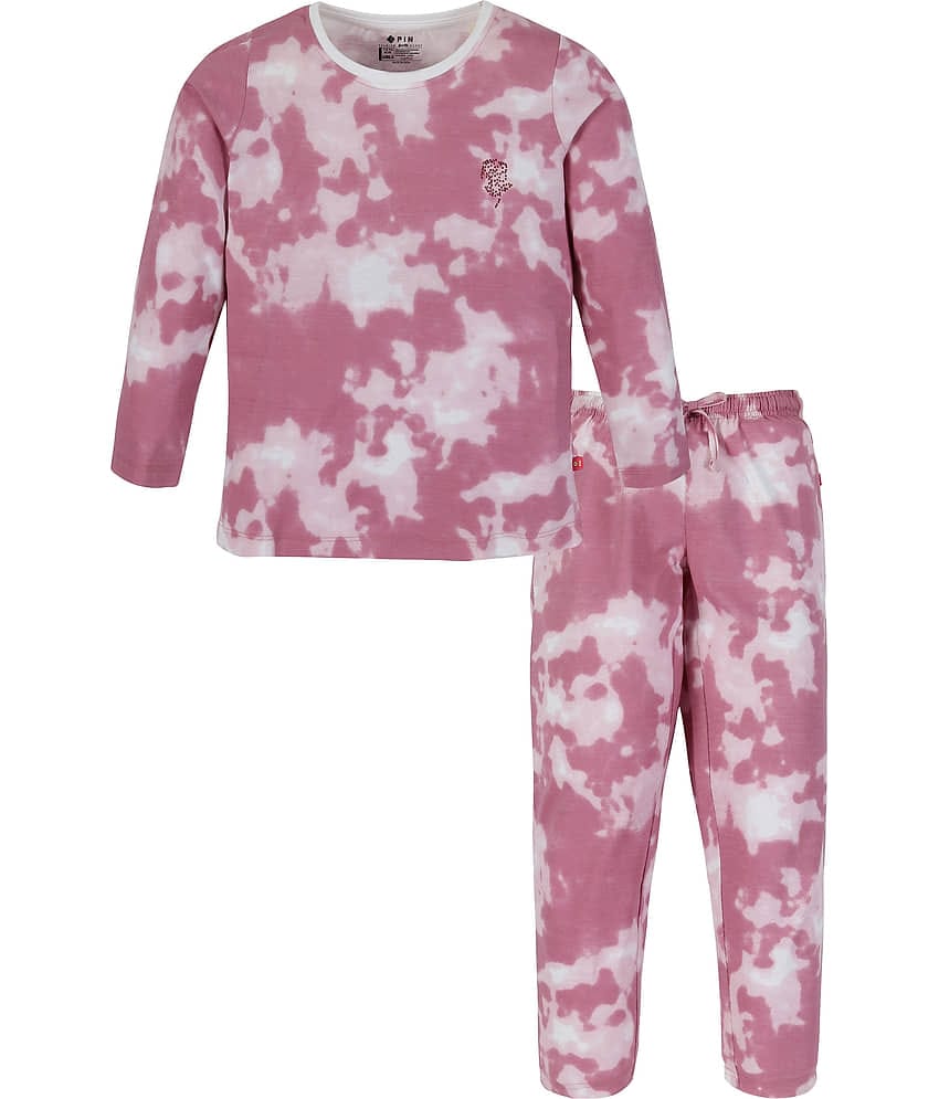 3PIN Pack of 1 Boys Cotton T-Shirt & Pants Set ( Pink )