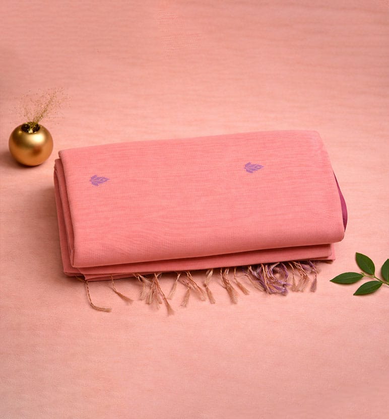 Traditional Handloom Maheshwari Silk-Blend Saree