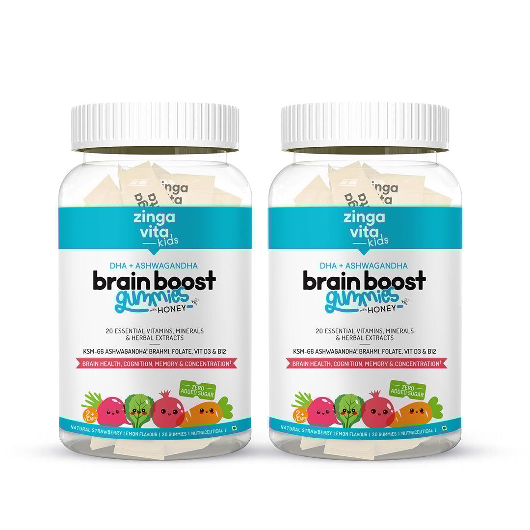 DHA Brain Boost Gummies with Honey for Kids-Pack of 2 <br> (2 months)