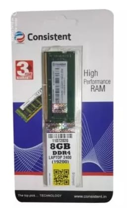 Consistent 8GB DDR4, Desktop RAM,2400Mhz with 3 Year Warranty