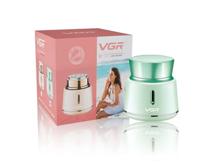 VGR V-737 Professional Rechargeable shaver fully waterproof (IPX5), Portable, Painless & Cordless Shaver for women with USB charger & LED Indicator | 500mAh lithium battery | 1 Year Warranty (Green)