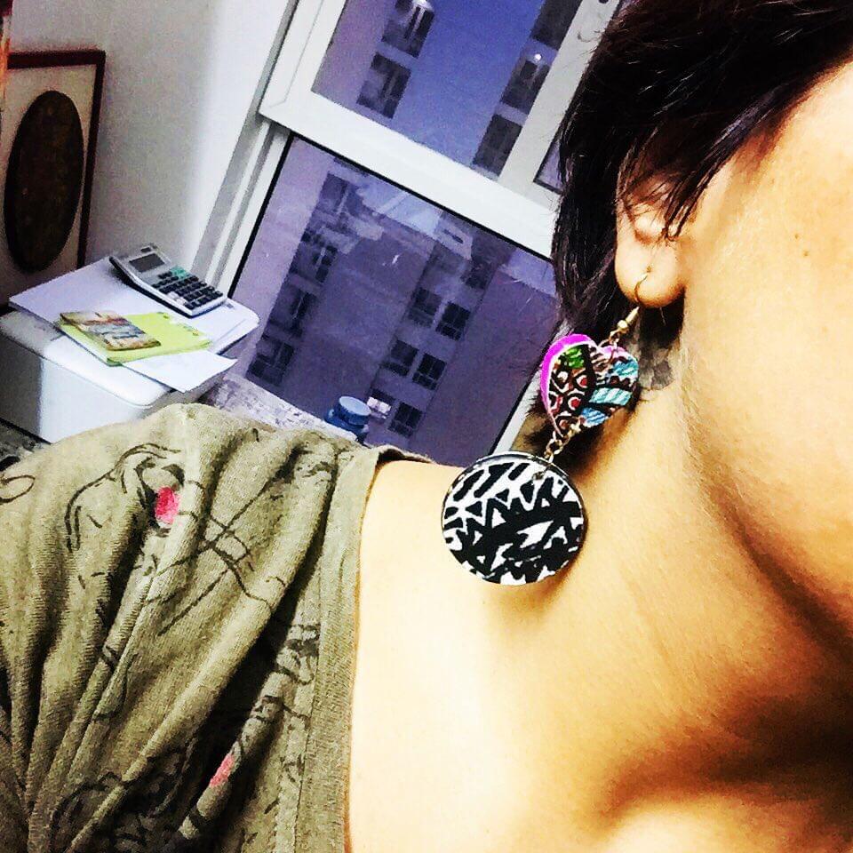 Halo-Heart Earrings - 1