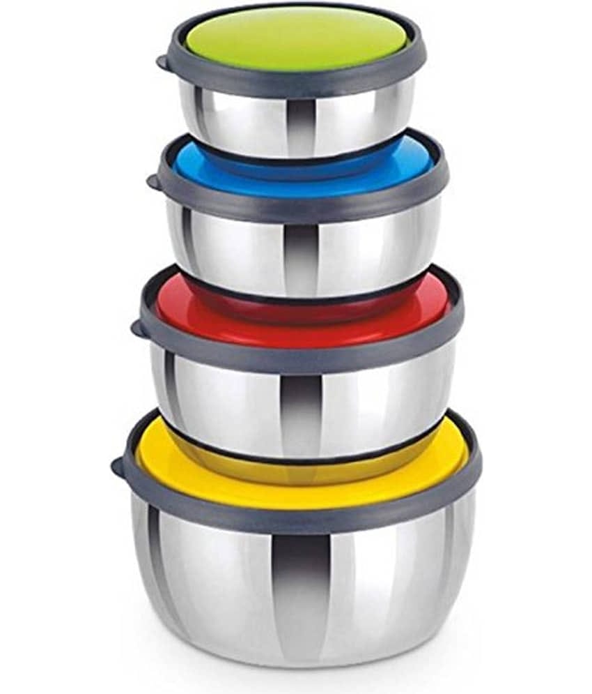 Classic Essentials CE1401 Container Steel Multicolor Food Container ( Set of 4 )