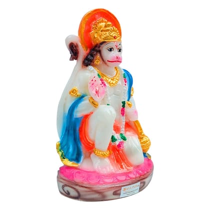 MAYAPURI Stone Dust Pawan Putra Bahubali Hanuman Ji Statue - Marble Dust Bajrangbali Murti for Pooja Home Temple Decor/Office, (Height 6 Inches, White) MAYAPURI Stone Dust Pawan Putra Bahubali Hanuman Ji Statue - Marble Dust Bajrangbali Murti for Pooja Home Temple Decor/Office, (Height 6 Inches, White)