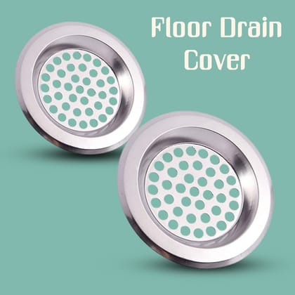 Bathroom Kitchen Stainless Steel Basin Sink Drain Strainer (2 Pc Set)