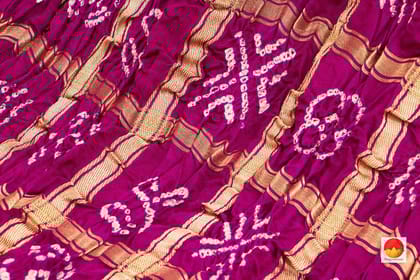 Pink Gharchola Bandhani Silk Saree Handwoven Pure Silk PV KO 140