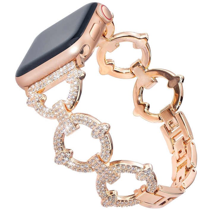 Valente Elegant 22mm Gold-Tone Ladies' Smartwatch Strap-Design 3