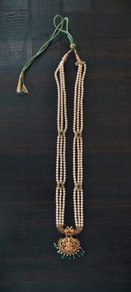 Elegant 1 Gram Gold Long Real Pearl Chain
