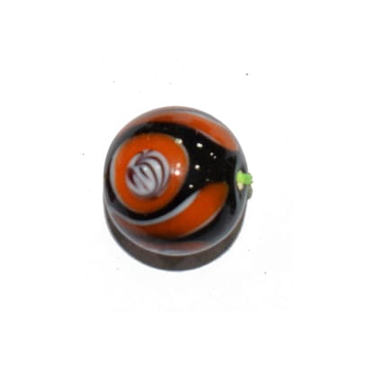 Beadwaala Handmade Fancy Lampwork Glass Beads For Jewelry Making. (Round) SFL-123-Per Packet 25 Pcs / 15X15 MM