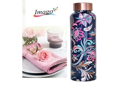 Imago Oreo Black Flower Copper Bottle 1 ltr