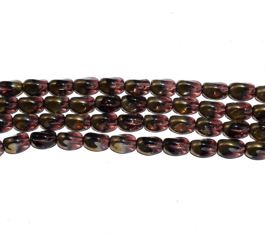 Lustre Designer Glass Beads For Jewellery Making. (13X9 MM) , LGB-013-1 String 23 Piece / 13X9 MM