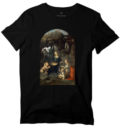 The Virgin Of The Rocks Art T-shirt-36 - XS / Black